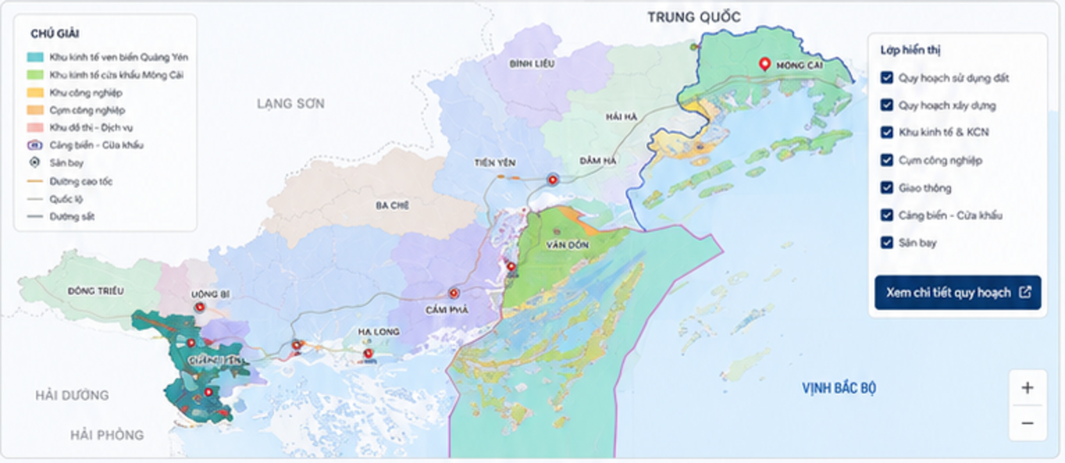 Bản đồ quy hoạch Quảng Ninh